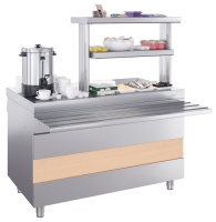 Прилавок для горячих напитков Atesy Ривьера ПГН-1200-02-О (с отверстием под полку)