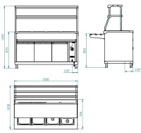 Мармит вторых блюд Abat Аста ЭМК-70КМ-01 с подогреваемыми полками