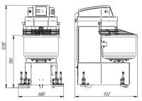 Тестомес для крутого и дрожжевого теста Abat ТМС-60НН-2П