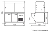 Прилавок-витрина холодильный Abat Патша ПВВ(Н)-70М-С-ОК
