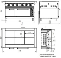 Плита электрическая Abat ЭП-6ЖШ-К-2/1 (с конвекцией)