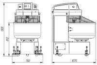 Тестомес для крутого и дрожжевого теста Abat ТМС-120НН-2П