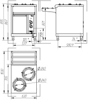 Прилавок для подогрева тарелок Abat Аста ПТЭ-70КМ-80