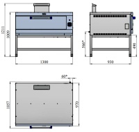 Шкаф пекарский Abat ГШ-2 газовый