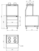 Прилавок для столовых приборов Abat Аста ПСП-70КМ