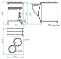 Прилавок для подогрева тарелок Abat Премьер ПТЭ-70Т-80 кашир.
