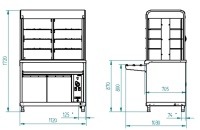 Прилавок-витрина тепловой Abat Аста ПВТ-70КМ