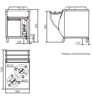 Прилавок для подогрева тарелок Abat Патша ПТЭ-70М-80