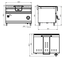 Сковорода опрокидывающаяся Abat ЭСК-90-0,67-120