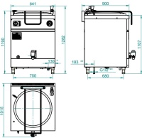 Котел пищеварочный Abat КПЭМ-250/9Т