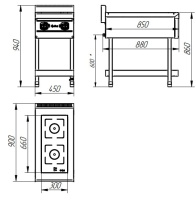 Плита индукционная Abat КИП-2П-01 Плита индукционная Abat КИП-2П-01