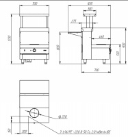 Мармит первых блюд Atesy Ривьера М1-1.700-02-О (с отверстием под полку)