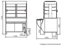 Прилавок-витрина тепловой Abat Патша ПВТ-70М