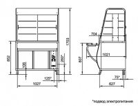 Прилавок-витрина тепловой Abat Премьер ПВТ-70Т кашир.