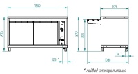 Прилавок тепловой Abat Аста ПВТ-70КМ-02